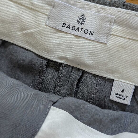 Aritzia Babaton Pleated High Waisted Tailored Short Dark Grey Size 4 - Picture 4 of 5